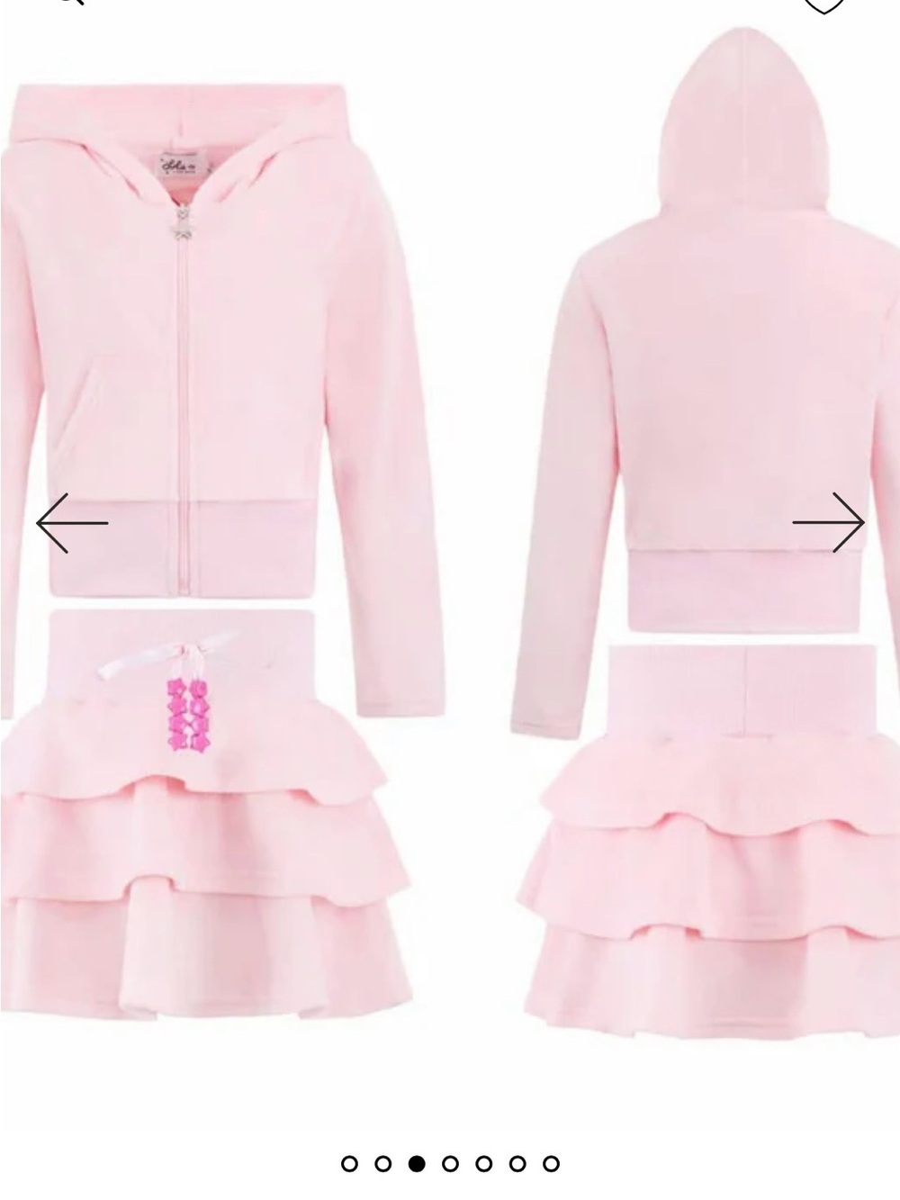 Lola and the Boys Margot Velour skirt set